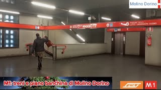 🚇 Treni e discesa verso il piano treni a Molino Dorino della 🔴 M1