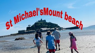 Low tide in Marazion St Michael’sMount beach adventures. Part 2 . Adventures 33th. 4k video.