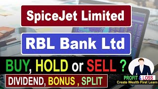 RBL Bank Ltd | SpiceJet Limited | #share #nse #spicejet #rbl#news #india #market #bse #investment