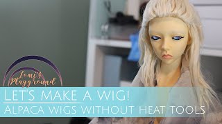 Making an alpaca BJD wig without heat tools