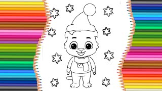 Lucas and Ruby coloring page | Christmas and winter coloring pages | learn with Lucas