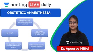 NEET PG: Obstetric Anaesthesia | Unacademy NEET PG | Dr. Apoorva Mittal