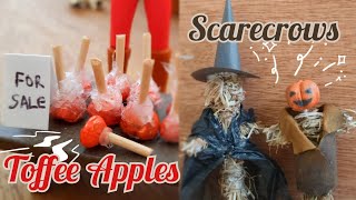 Schleich Autumn & Halloween Crafts || Toffee Apples, Scarecrows, Pumpkins & More! || Schleich DIY ||