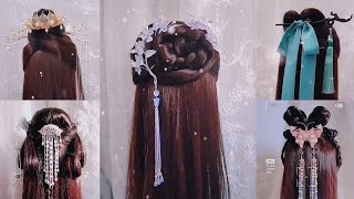 Chinese traditional braiding tutorial, matching Hanfu to enhance the classical temperament!