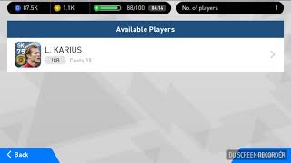 L.KARIUS scout combination || gk|| cheap! Pes mobile 18