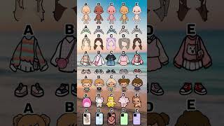 a,b,c,d,e 💞🫰 Cute Look Choose your favourite #tocalifeworld #tocaboca #tocalife #avatarworld