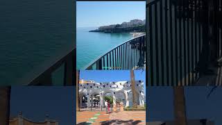 NERJA 🇪🇸  BALCONY OF EUROPE NESTED BETWEEN TWO BEACHES OFFERS SPECTACULAR VIEWS 🏝️🌊 #nerja  #esp