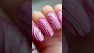 Stylizacja z pyłkiem Glass i kocim okiem 💗 #cateye #nailsinspo #shiningnails #viralnails #manicure