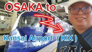 Airport Train Express from Nankai - Namba Train Station in Osaka going to Kansai Airport ( KIX )