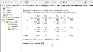 Using Minitab's Report Pad