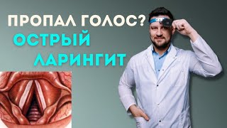 Ларингит. Что  нужно делать, когда пропал голос.