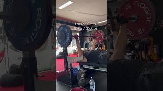 Bench press 115kg x 5 (no arch, no leg drive)