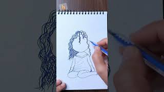 Cute Little Girl Drawing | How to draw Cute Girl #cute #cutegirl #shorts #shortsvideo #drawing #art