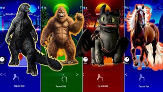 🦖 Godzilla vs Funny Monkey vs Your Dragon vs The Horse | Coffin Dance 🪩