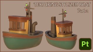 Texturing a Simple Cartoony Stylized Boat [Substance Painter] - Pt. 2