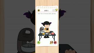 Brain test 4 level 5 .Get me a cheesecake please! #walkthrough #gameplay #shorts