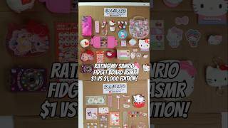 $1,000 sanrio fidget board asmr #fidget#asmr#diy#craft#sanrio#hellokitty #fyp#kuromi #shorts