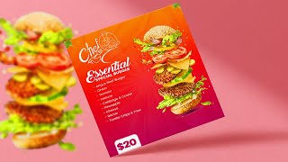 Burger Restaurant Flyer Design - Photoshop Tutorial