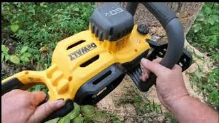 Dewalt flex volt battery saw to cut down What?  he's lost his mind !!