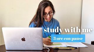 STUDY WITH ME ita live 3 ore 50/10 | suono della pioggia & chat nelle pause