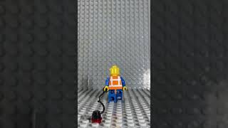 Lego Man Trips On A Wire - Lego Animation #shorts