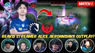 ALICE AERONNSHIKII OUTPLAY ‼️ Reaksi Streamer TLID VS DEWA Regular Season Week 7 Day 1 MPLIDS14