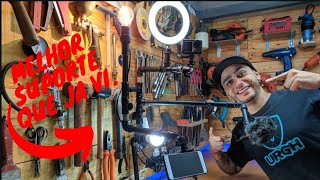 COMO FAZER UM SUPORTE PRA CAMERA, CELULAR, MICROFONE, RING LIGHT,COM PVC...