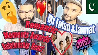 Pakistani React | Jannat Reacts On Relationship With Faisu | Faisu & Jannat Romantic Moment Awards