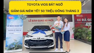 Giá xe Toyota Vios 1.5G tháng 3 bất ngờ giảm giá niêm yết 50 triệu đồng trên xe |Toyota Pháp Vân