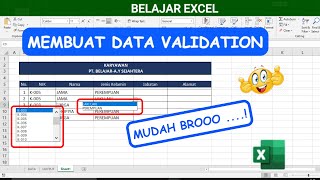 CARA MEMBUAT DATA VALIDATION PADA EXCEL