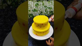 Two step cake design | two tier cake | step cake design #shorts #shortvideo #ytshorts #cakedesign