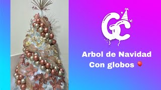 Árbol de navidad con globos