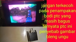 PERBAIKAN TV SANKEN‼️ SLIM 21 INC GAMBAR WARNA UNGU