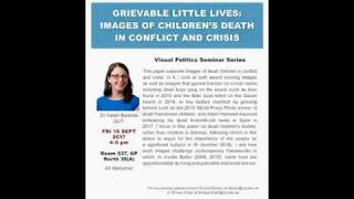 Visual Politics Seminar Series, Semester 2, 2017 - Helen Berents