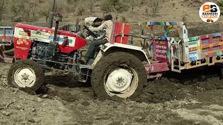 Swaraj 843 xm Tractor Badly Stuck in Mud with Trolly | #swaraj843xm