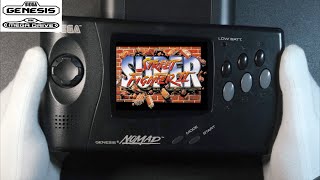 Super Street Fighter II Sega Nomad [Genesis / Mega Drive] with IPS screen Handheld Gameplay