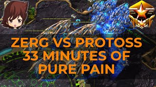 Late Game Zerg vs Protoss - Skytoss Disruptors and Storms - Grandmaster Zerg - Starcraft 2