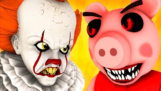 Пигги vs Пеннивайз (Roblox Piggy Роблокс Свинка Пеппа Оно Хоррор Свинья Челлендж 3D Анимация)