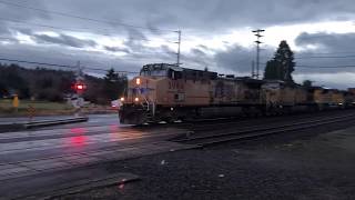 Union Pacific Train With Odd Engine Placement