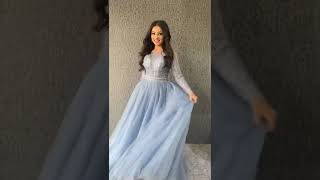 latest beautiful #girls wear outfit #long #gown #net #pattern #2023 #trending #outfit