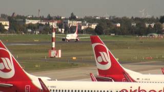 Air Berlin Boeing B737-700 D-AGEU Flughafen Berlin-Tegel mit Push Back Take Off 29.09.12