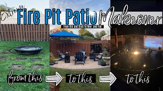 New Backyard Firepit Patio | Extreme Patio Makeover