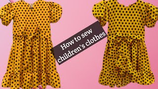 How Baby frock cutting and stitching/2-3 year old girlHow to sew kiddies ball dress