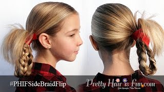 Side Braid Flip Tutorial | 5 Min Hairstyles | Pretty Hair is Fun