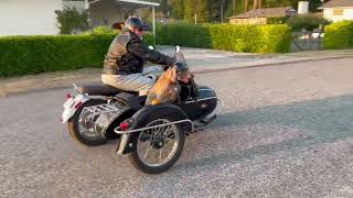 Mark Adams had a specialized sidecar made for his pooch so he wouldn’t be left behind.