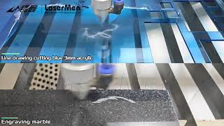 [LaserMen] LM-9060-1 80W CO2 laser cutting engraving machine engraving marble and cutting acrylic