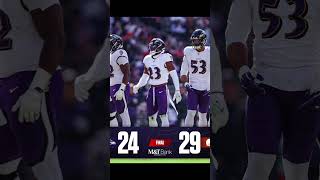 Ravens loose to thr browns 29-24  in week 8 #nfl #nflseason #shorts #shortsfeed #fyp