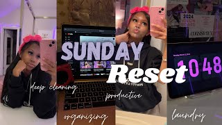 SUNDAY RESET: Being Productive, Deep Cleaning, Laundry, Organizing || Theerealniya