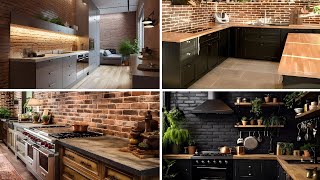 BRICK WALL IDEAS FOR KITCHEN - BRICK WALL INTERIOR DESIGN IDEAS 2024 - DECOR IDEAS FOR KITCHEN 2024