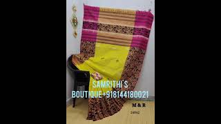 Unique printed Chettinad cotton sarees 🤩 samrithi's Boutique Don't miss it👍👍🥰🥰